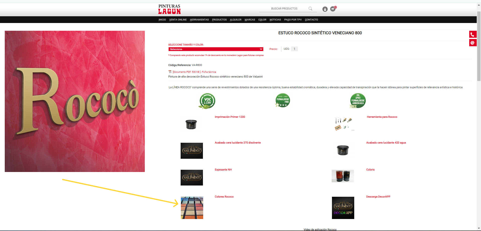 Enlace a colores Rococo